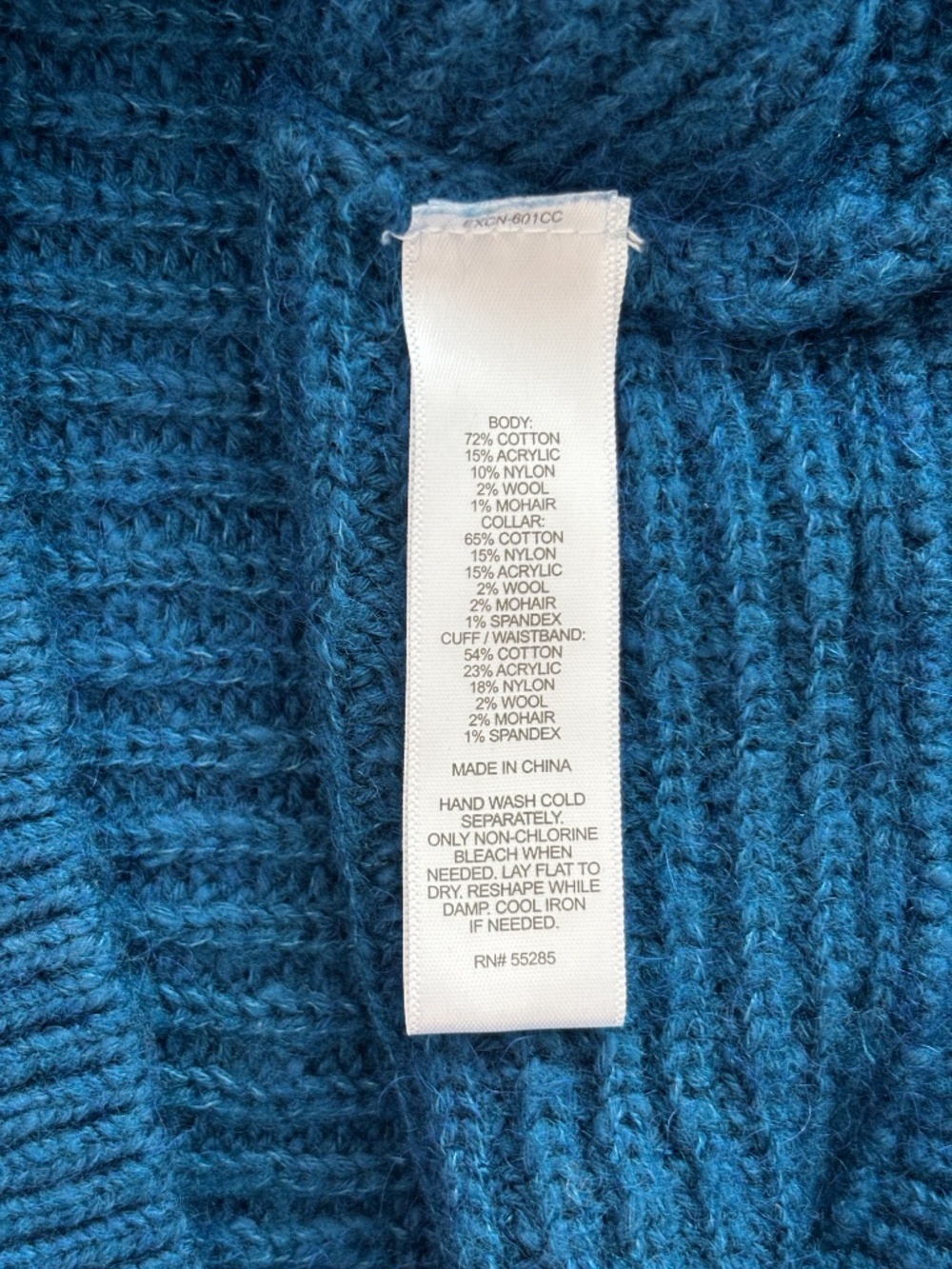 Express Off The Shoulder Chunky Sweater - Teal Size S - Picture 8 of 8